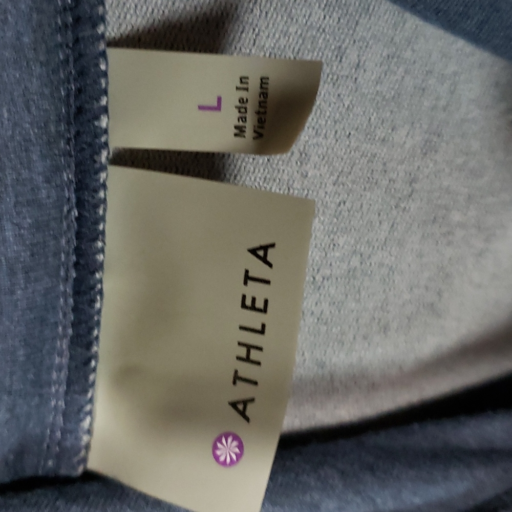 ATHLETA Sentry Heather Blue Hoodie Pullover - Picture 4 of 5